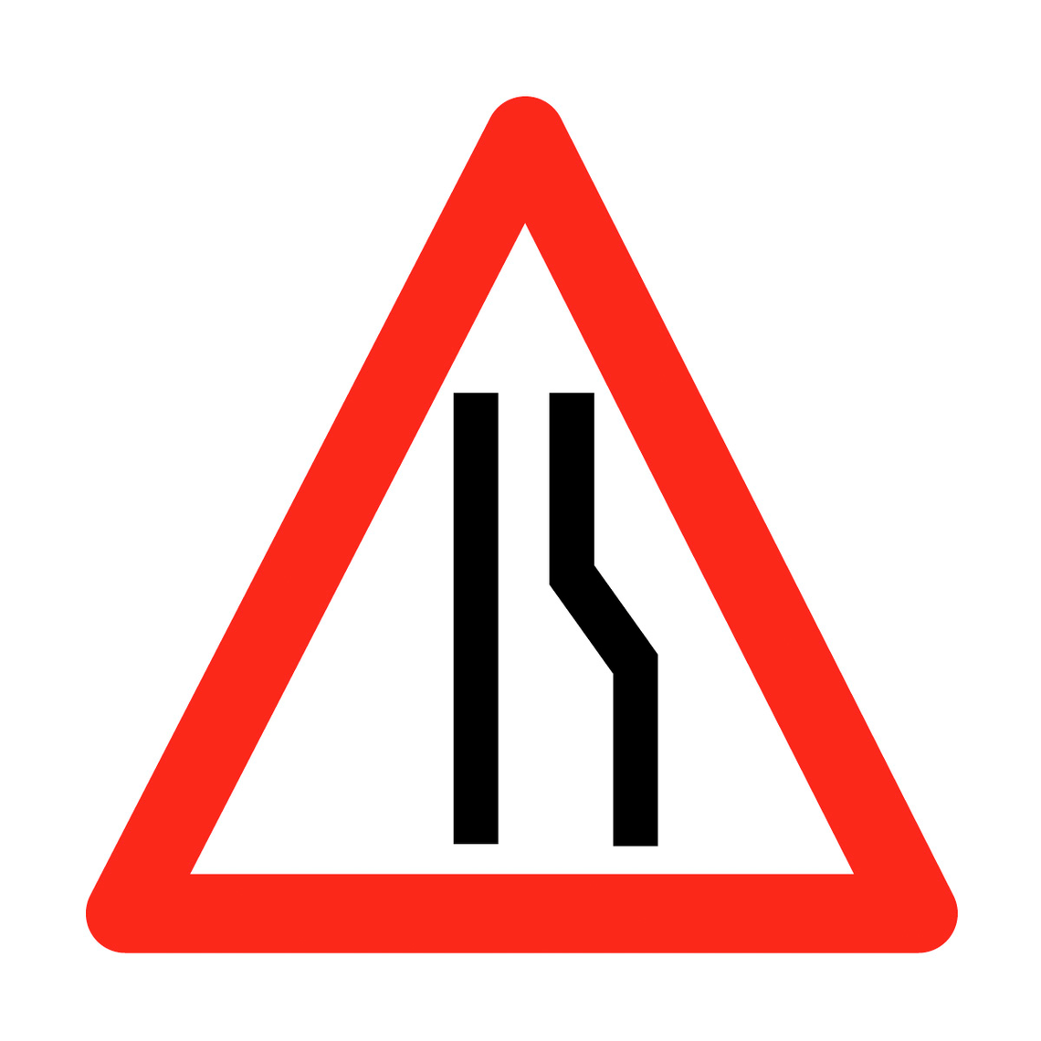Road Narrows Right Safety Sign Traffic From BiGDUG UK Clipart ...