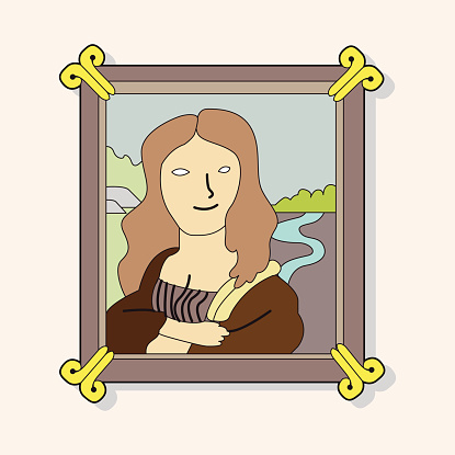 Mona Lisa Homage Clip Art, Vector Images & Illustrations