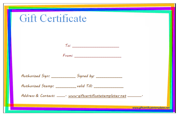 free clipart gift certificate template - photo #22