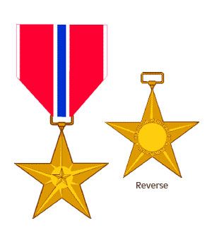 Military bronze star medal clipart vector