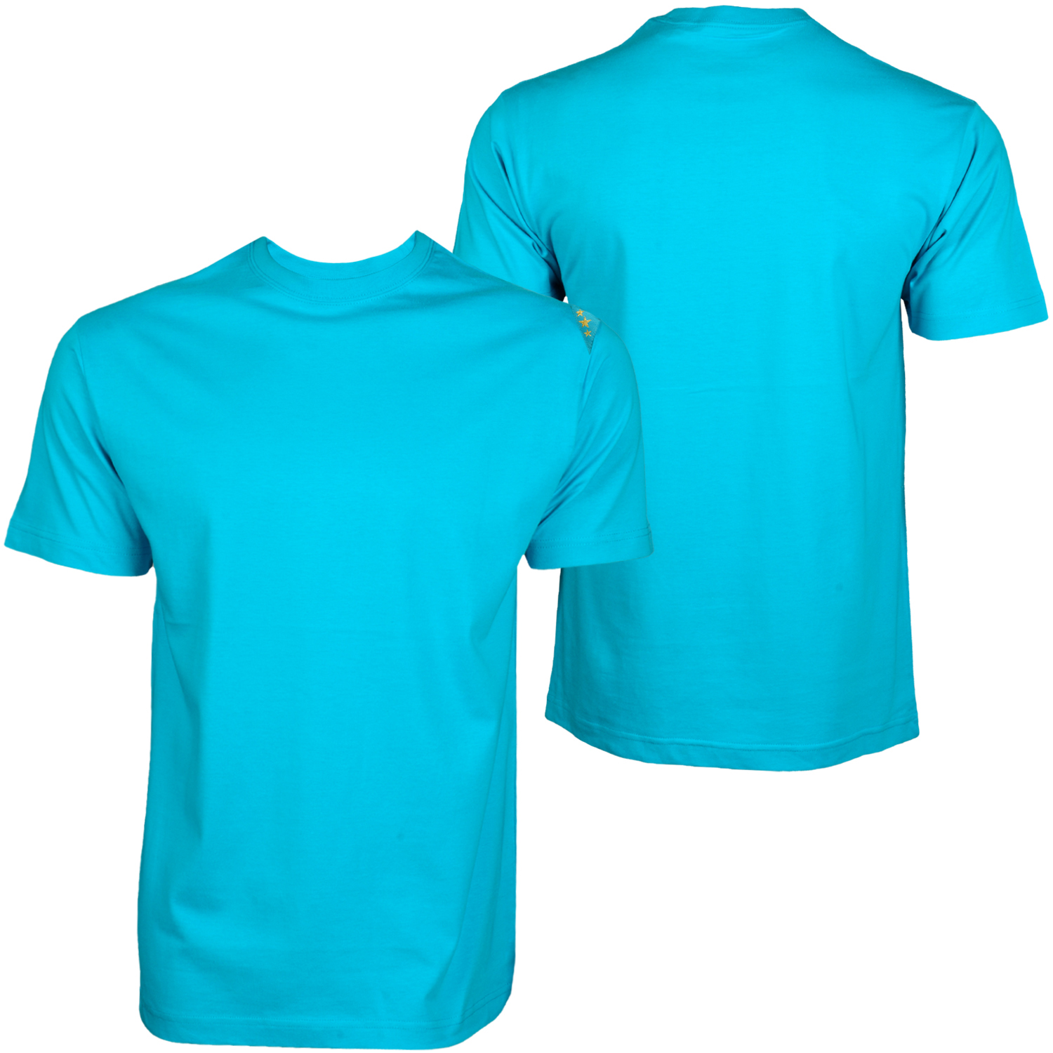 teal shirt front and back