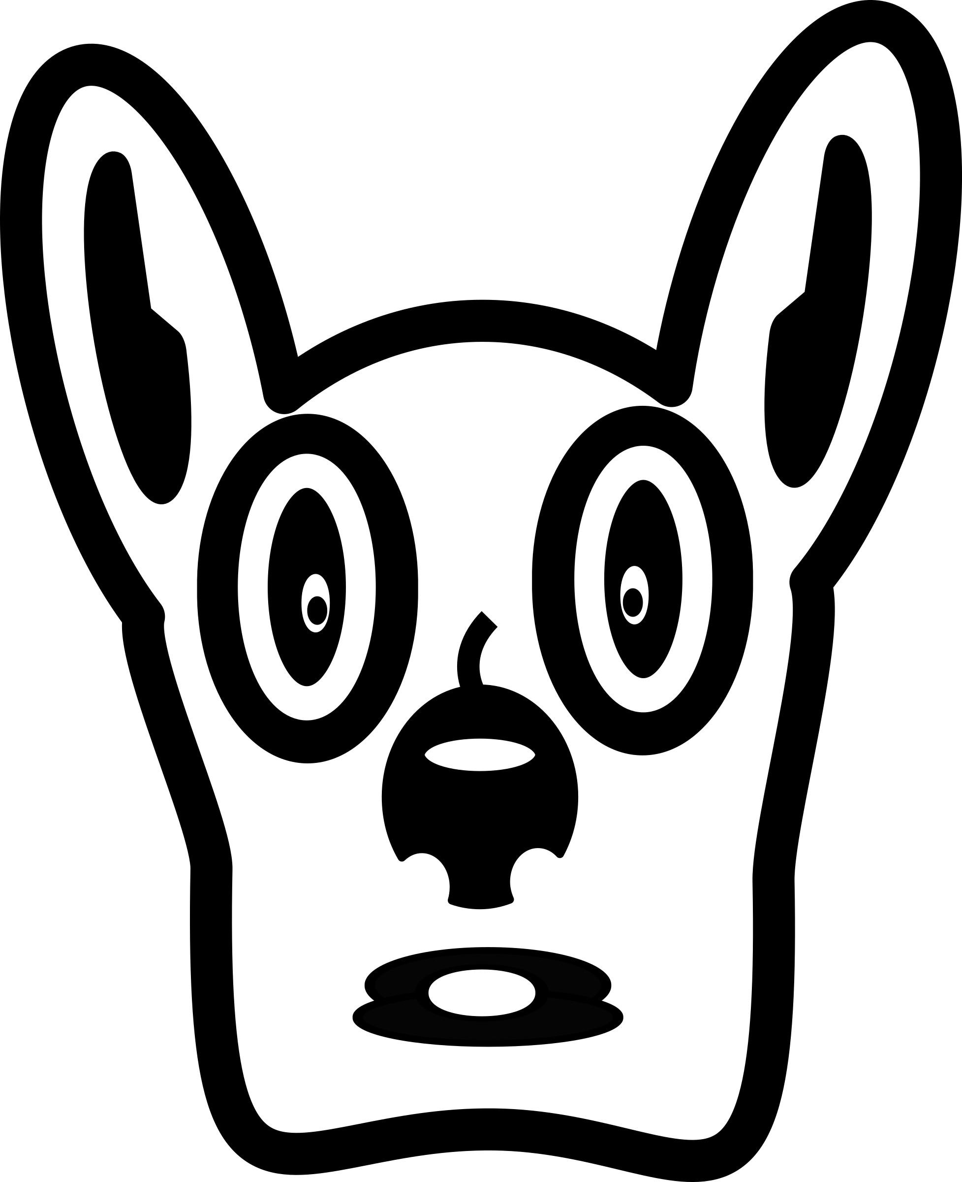 Clipart - Cartoon Dog Face