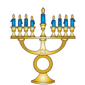 Free Hanukkah Clip Art Image - Jewish Menorah, a candelabrum or ...