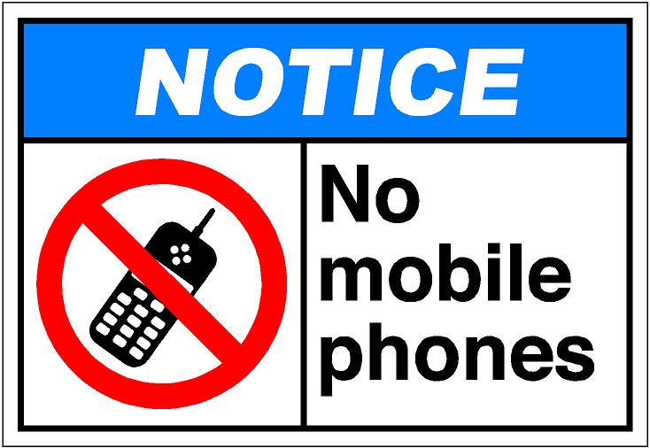 No mobile phones clipart