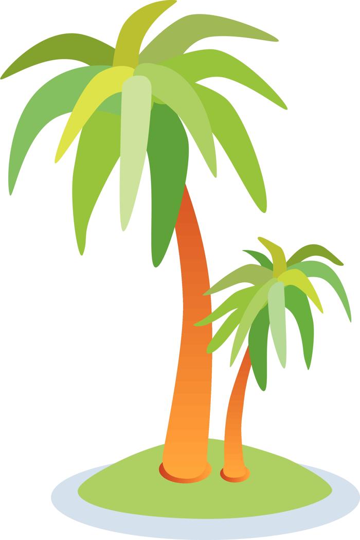 Clipart palm tree beach