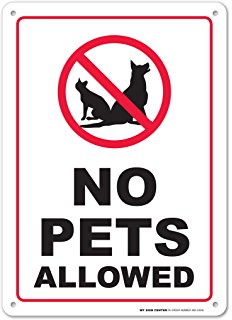 Amazon.com: Hy-ko 20616 No Pets Allowed Plastic Sign, 12-Inch X 9 ...