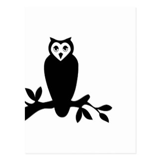 473 views Owl Silhouette Postcards | Zazzle