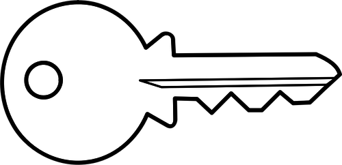 Key outline clipart