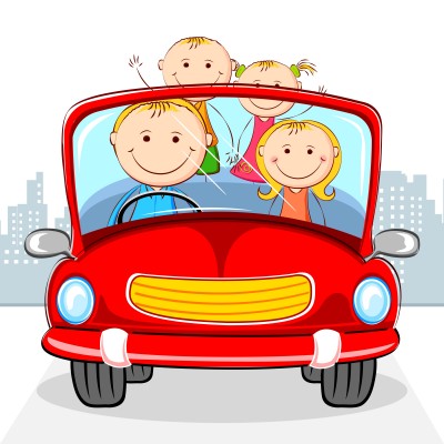 Family Driving Clipart