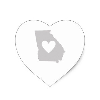 Heart Georgia State Silhouette Gifts on Zazzle