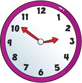Pink Clock Clipart