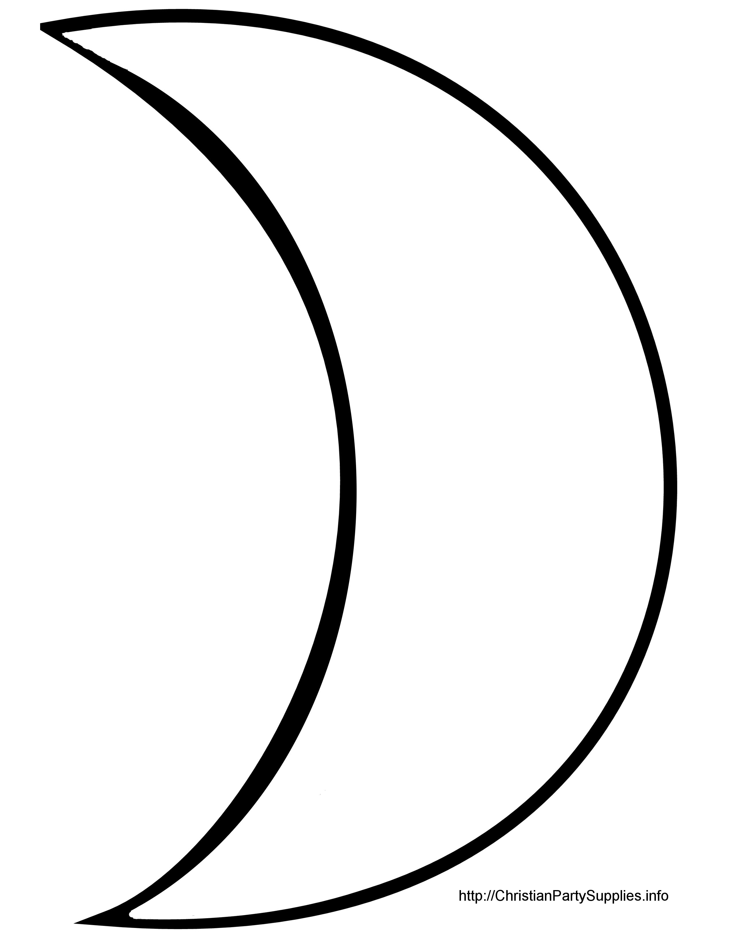 Moon clipart outline