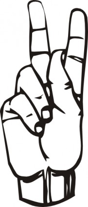 Sign Language K clip art Vector clip art - Free vector for free ...