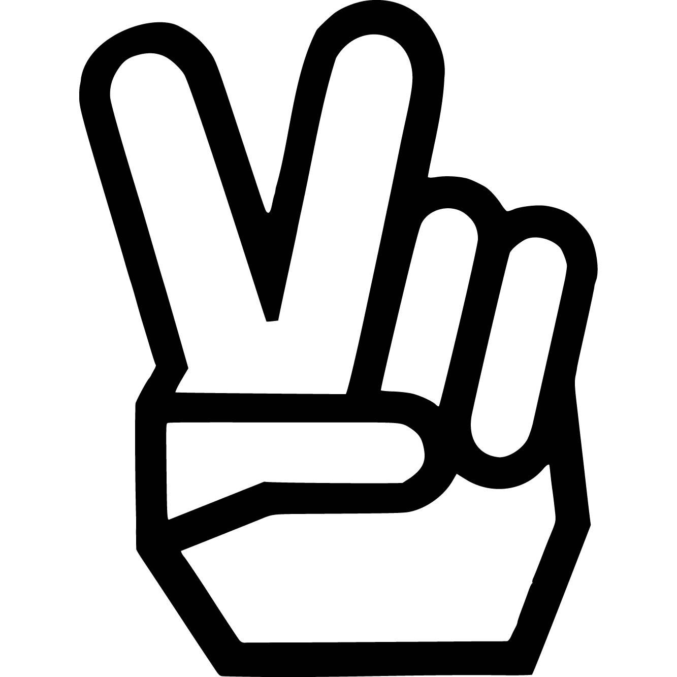 Peace Fingers Symbol Die-Cut Decal Car by BeeMountainGraphics