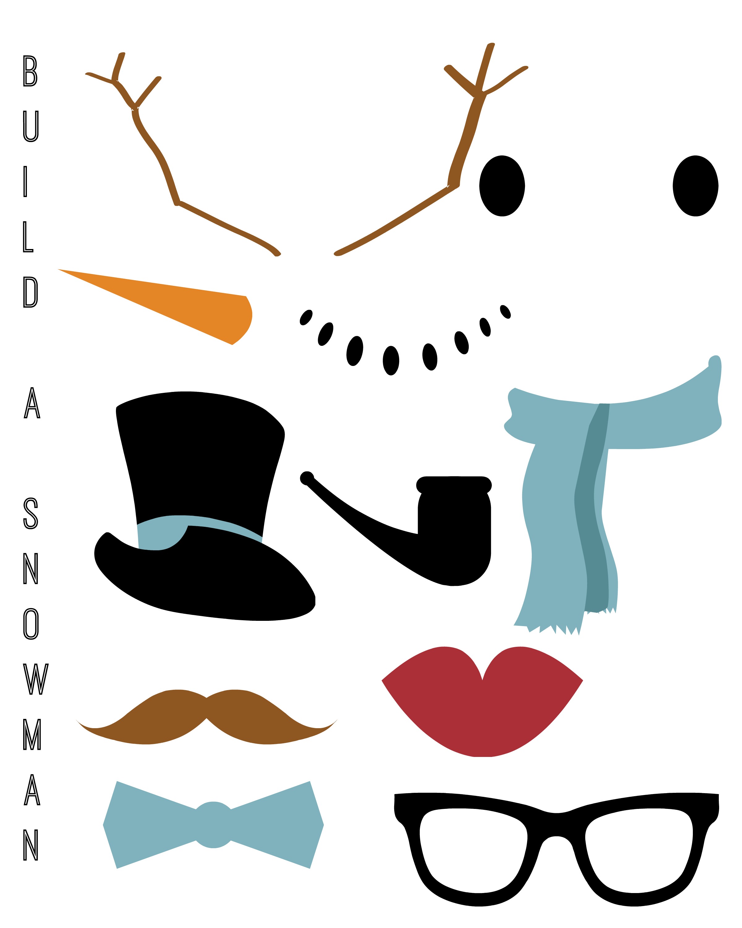 Best Photos of Printable Snowman Pieces - Free Printable Snowman ...