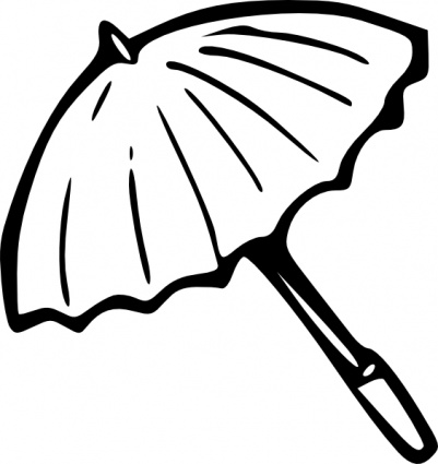 Clipart black and white umbrella