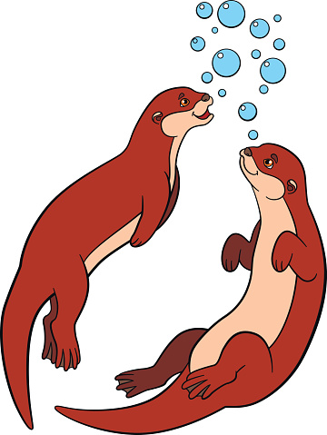 Sea Otter Clip Art, Vector Images & Illustrations