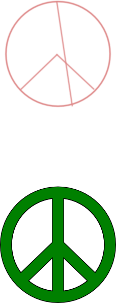 Simple Green Peace Sign Clip Art - vector clip art ...