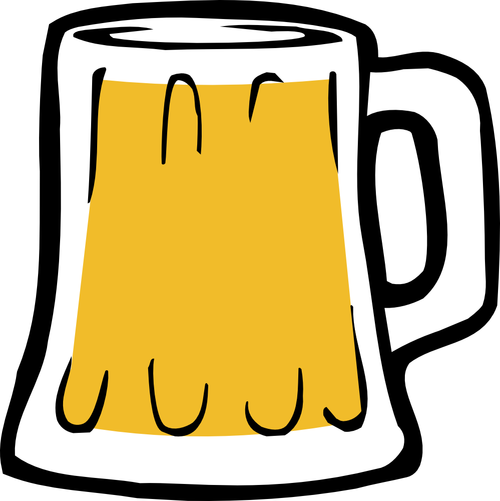 Beer stein clipart black and white