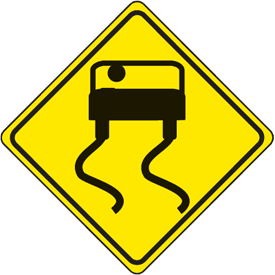 Road Sign For Slippery Road - ClipArt Best
