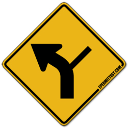 Road Entering Curve | Warning Road Signs