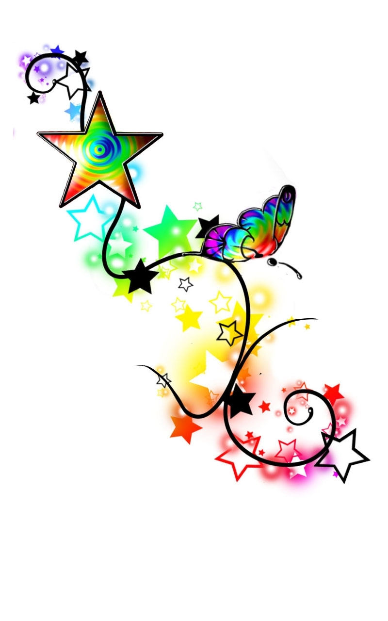 Rainbow Star Tattoos 50