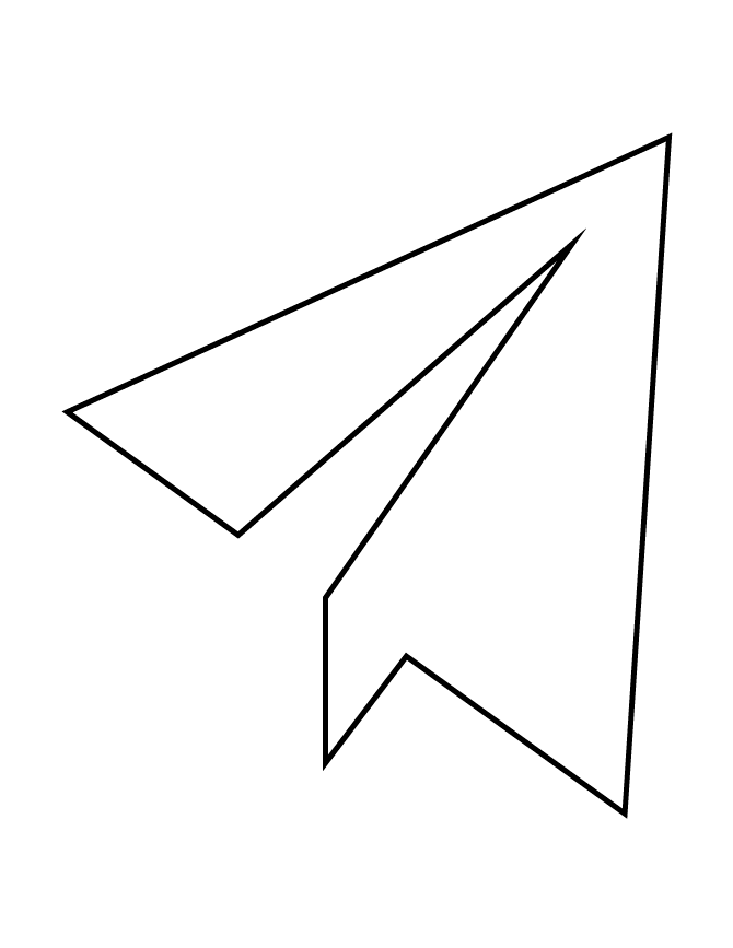 Paper Airplane Stencil | H & M Coloring Pages