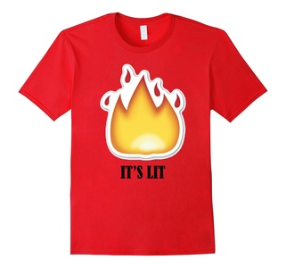 Kids Fire Emoticon T-Shirt It's Lit Burning Hot Flame Flaming 12 ...