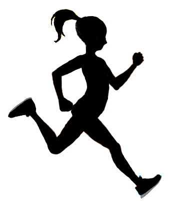 Person running away silhouette clipart