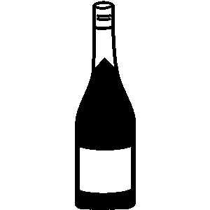 Wine bottle clipart outline