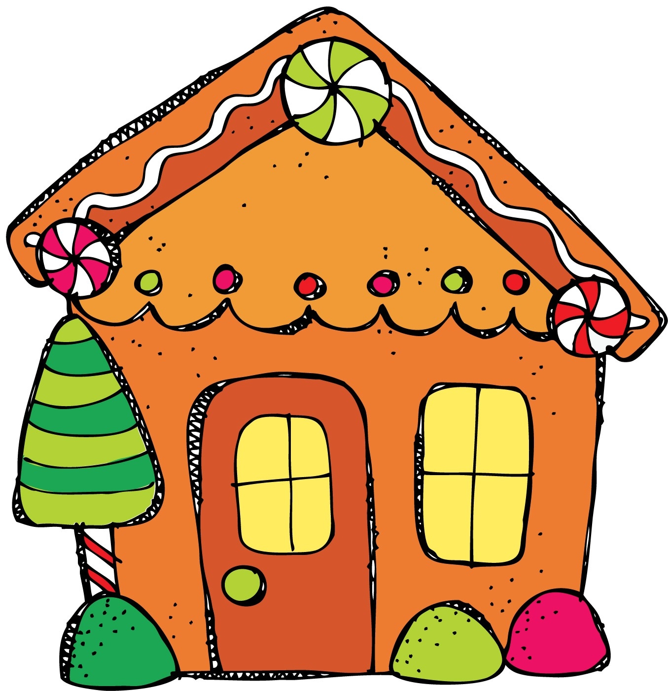 Gingerbread House Border Clipart