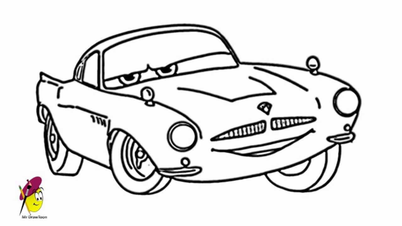 Finn - cars 2 - how to draw Finn from Cars 2 - YouTube