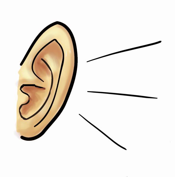Ear listening clipart