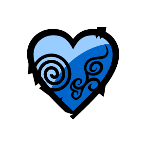 Heart Clipart - Blue Expresso Heart with White Background ...