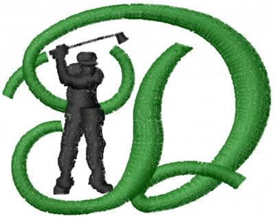 Sports(Machine Embroidery Designs) Embroidery Design: Golf Letter ...