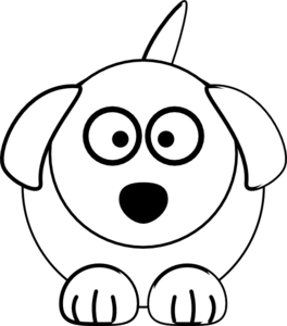 Black And White Dog clip art - vector clip art online, royalty ...