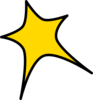 Yellow Star Point Cartoon - vector clip art online, royalty free ...