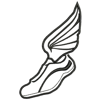 ThreadArt - Track Shoe Outline Embroidery Download