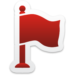 Red Flag Icon from the Colorful Stickers Part 5 Set - DryIcons