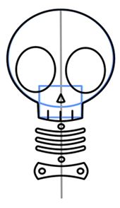 Cartoon Skeleton Step by Step Drawing Lesson