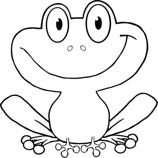 Printable Cartoon Cute Frog Character For Kids Coloring Point ...