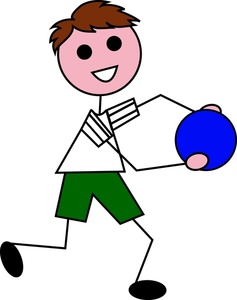 Boy Cartoon Clipart Image - Cartoon Boy Playing Ball