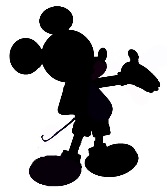 Mickey mouse head silhouette clip art