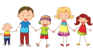 5 Family Members Clipart