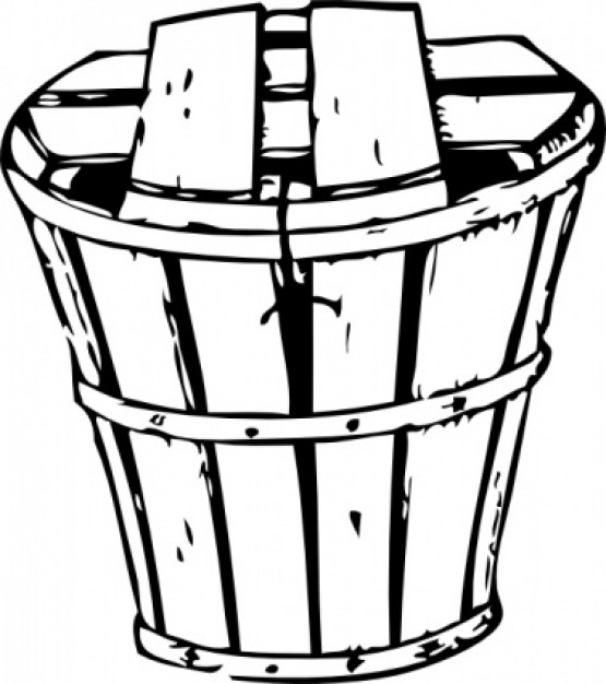 Half Bushel Basket With Cover clip art | Download free Vector