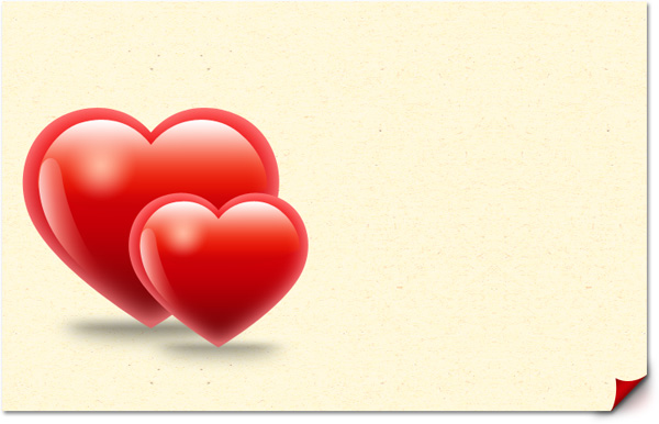 Valentine hearts card template (PSD) - GraphicsFuel