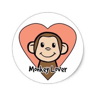 Laughing Monkey Classic Round Sticker | Zazzle