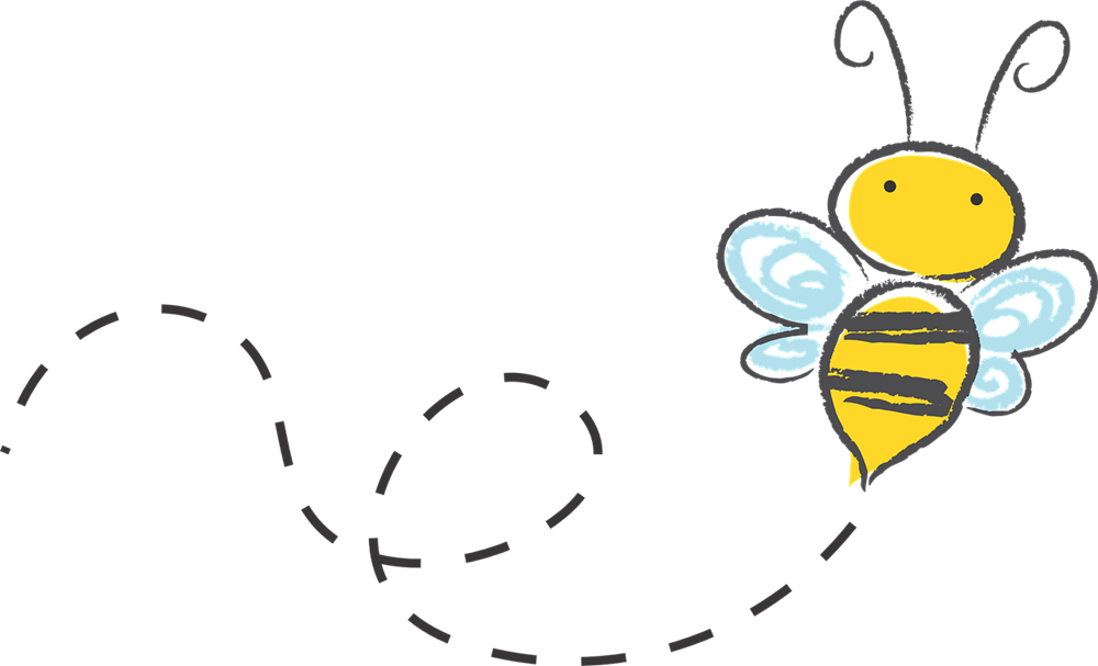 Cute bee clipart png