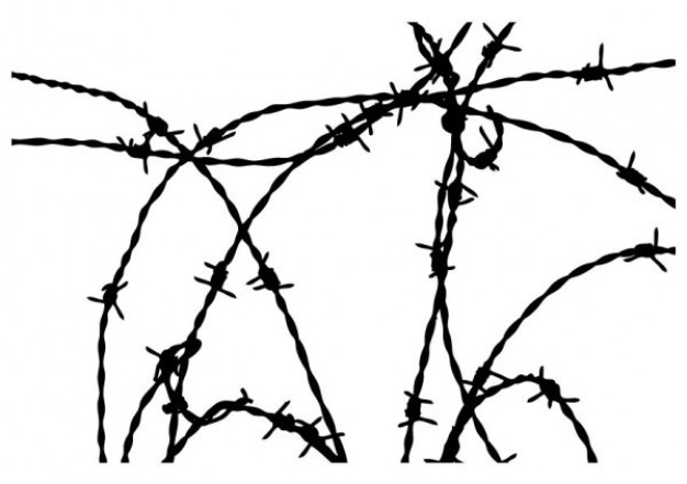 Barbed wire messy tangle vector | Download free Vector