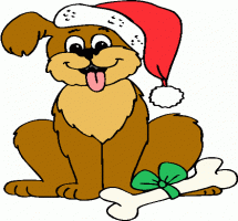 Christmas dogs clipart free